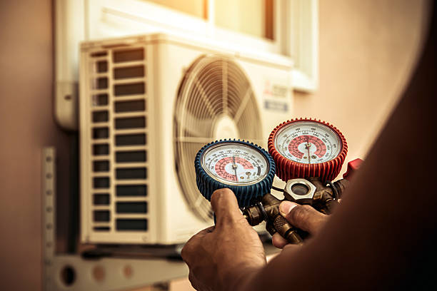 Professional Hvac technician working in Newtonville, MA